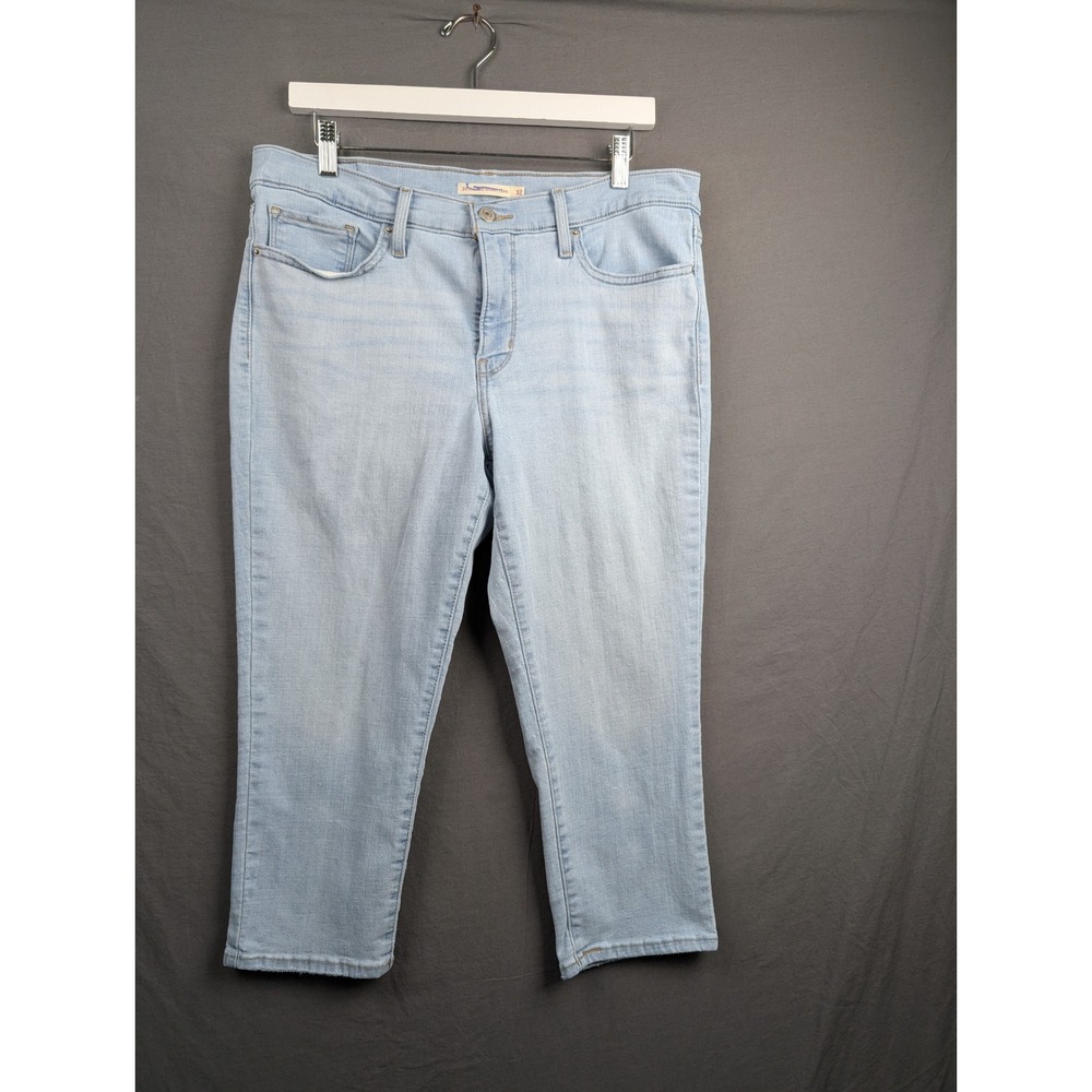 Levis 311‎ Shaping Skinny Capri Jeans Light Wash Blue Size 32